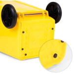 Odpadkový kôš 240 l, gumové kolesá – žltý plast